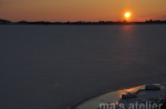 ma's atelier Sonnenuntergang Binnensee Burg auf Fehmarn